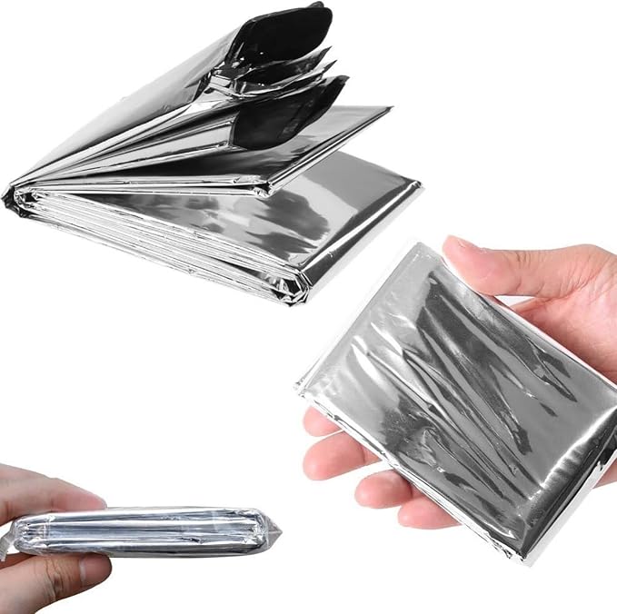 Emergency Foil Blanket, Survival Thermal Mylar Blankets Individually Packaged - Image 8