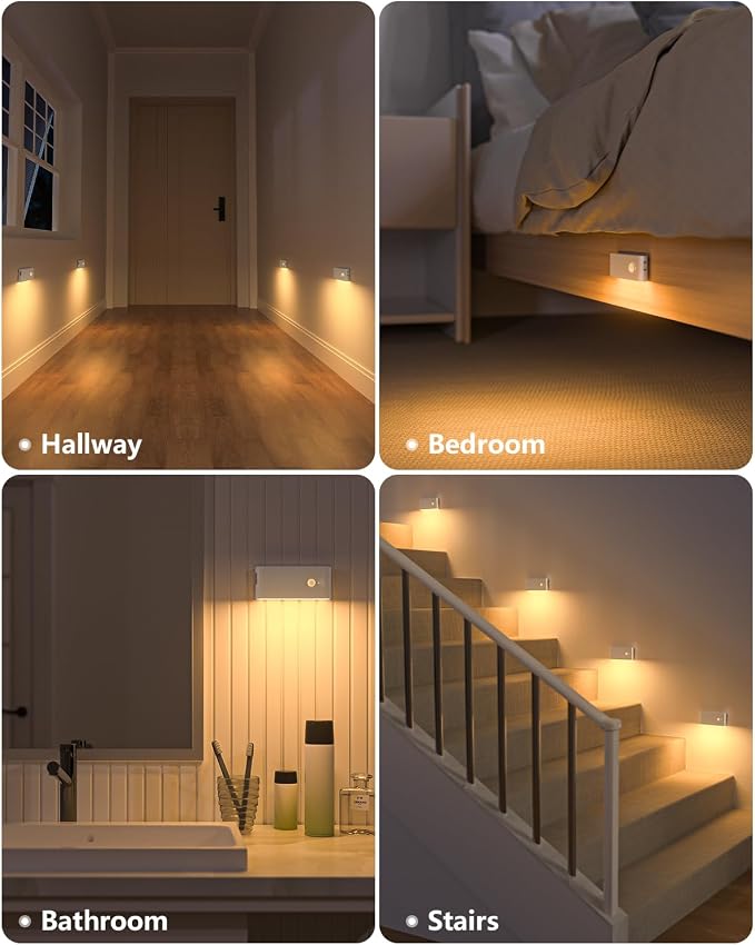 WILLED Rechargeable Night Light, Warm White Stair Lights Indoor, Wireless - Image 3
