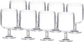 KX-WARE Classic Acrylic All-Purpose Wine Glasses, 12-ounce Plastic Stem Wine by KX-WARE