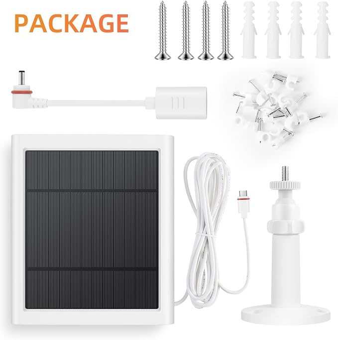 5 Pack IP65 Solar Panel for Rings Camera, 4W Solar Charger Compatible - Image 6
