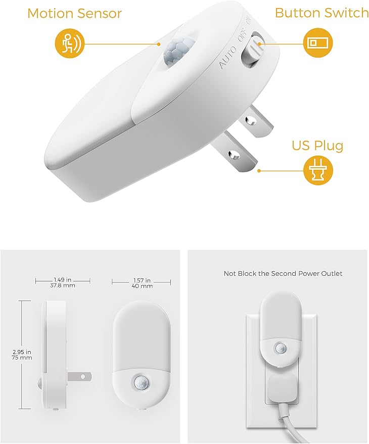 L LOHAS LED Motion Sensor Night Light, Motion Activated Night Light, Night - Image 5