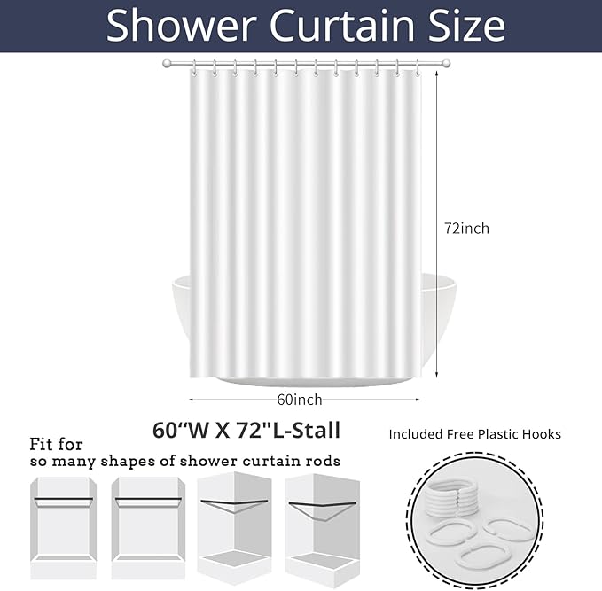 Purple Bow Shower Curtain, Lavender Modern Aesthetic Bowknot - Image 7