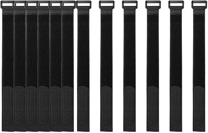 YiwerDer 1 x 12" Hook and Loop Reusable Fastening Nylon Cable Straps, Durable by YiwerDer