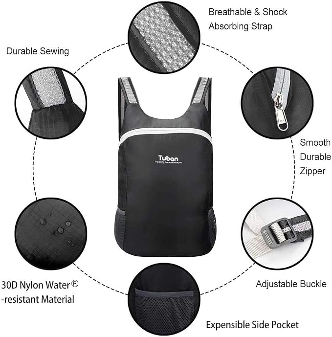 Ultra Lightweight Packable Water Resistant Backpack - Image 4