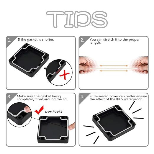 LeMotech Junction Box IP65 Waterproof Project Box Dustproof ABS Plastic - Image 6