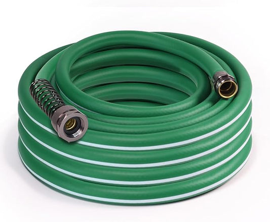 Heavy Duty Garden Hose 25 ft 50 ft 100 ft – Outdoor Hybird Water Hose with Solid Fitting - Flexible, Kinkless, Lightweight Garden Hose for Lawn Watering, Car Washing - Burst 500 Psi (25 ft)