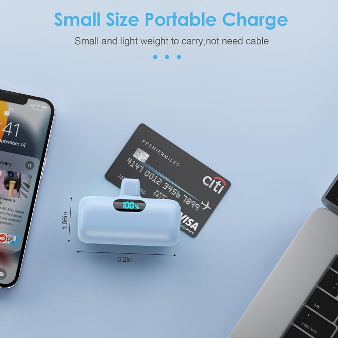 Mini Portable Charger for iPhone, Upgraded 5000mAh PD Fast Charging Battery Pack - Image 5