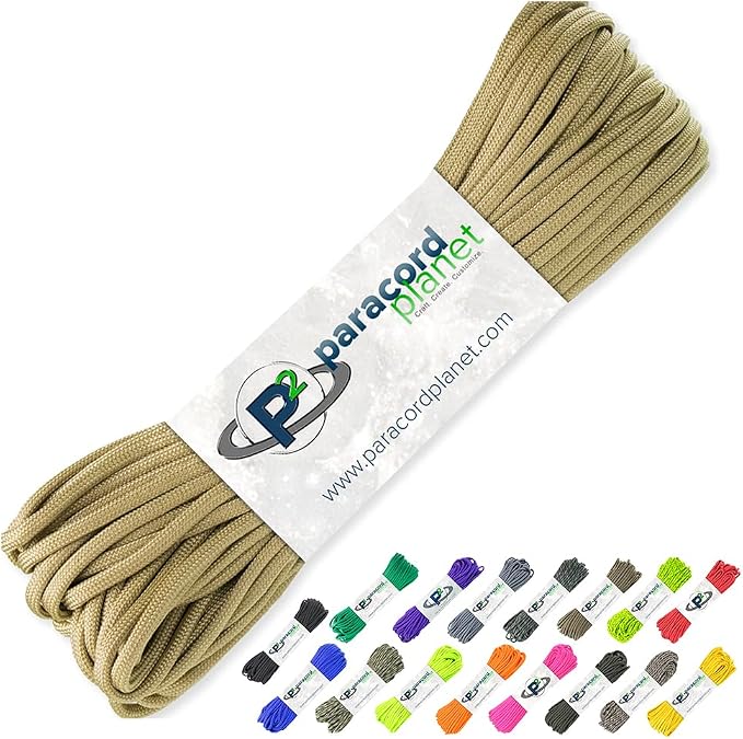 Paracord Planet 100' Hanks Parachute 550 Cord Type III 7 Strand Paracord Top 40 by ParacordPlanet