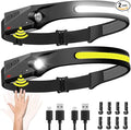 Headlamp Rechargeable 2PCS, 230° Wide Beam Head Lamp LED by BIAT
