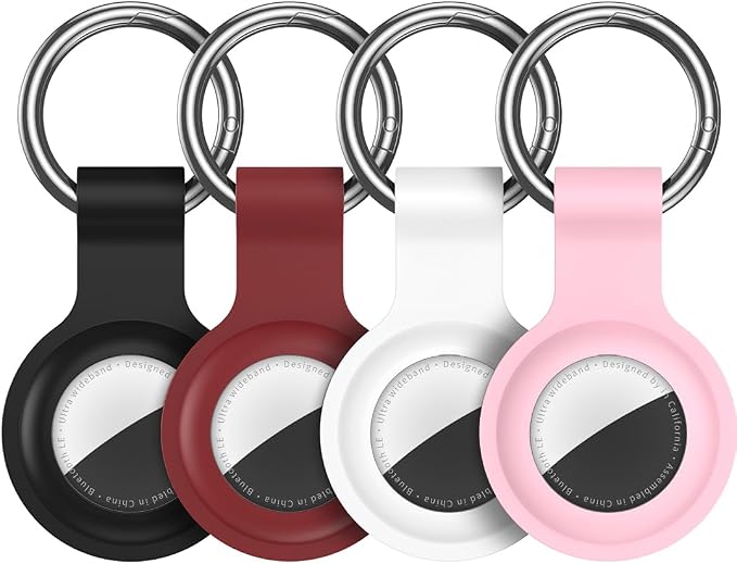 Compatible with AirTag Holder Case Keychain 4 Pack, - Image 9
