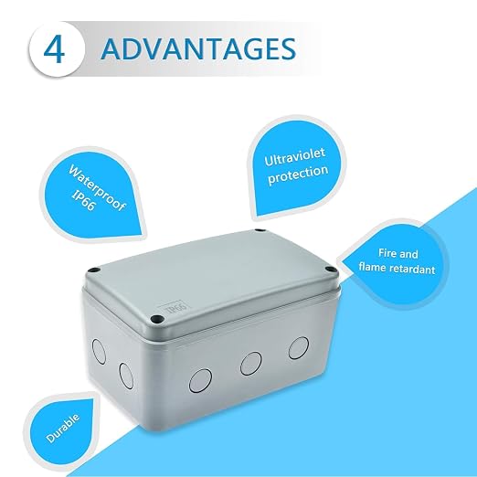 Nineleaf Waterproof Electrical Box, 1PK Plastic Junction Box, IP66 External - Image 9