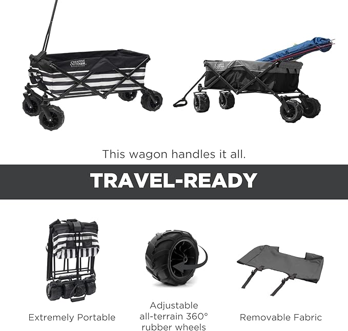 Creative Outdoor Original Folding Wagon All-Terrain Wheels