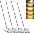 12inch Under Cabinet Lighting, 4 Pack Rechargeable Motion Sensor Light Indoor by AVEVA