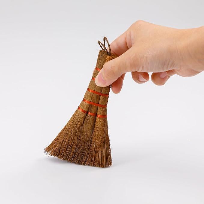 Wazakura Japanese Bonsai Garden 3PCS Tool Starter Kit, Made in Japan, Ashinaga Bonsai Scissors, Stainless Tweezers with Rake, Chinese Broom. Beginner Set with Shears, Tweezers and Soil Brush