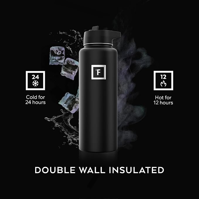 IRON °FLASK Camping & Hiking Hydration Flask - 40 oz Cashmere Cream - Image 4