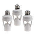 LPHUMEX 3pcs Motion Sensor Light Sockets, E26/E27 Screw in Motion Sensor Sockets by LPHUMEX