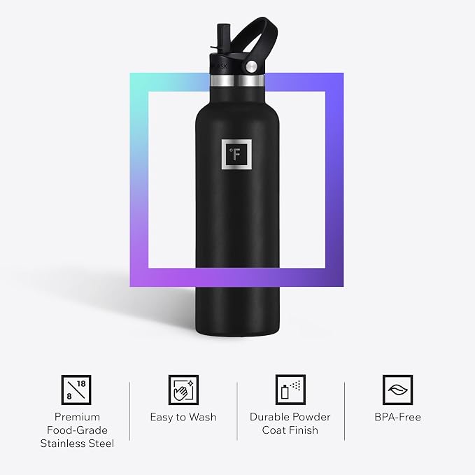 IRON °FLASK Camping & Hiking Hydration Flask - 32 oz Dark Night - Image 5