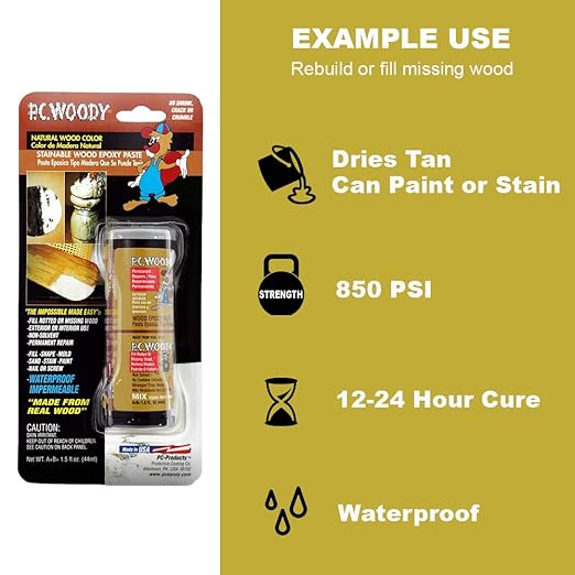 PC-Products Wood Repair Epoxy Paste and Wood Hardener Kit, PC-Woody 24 oz and - Image 9