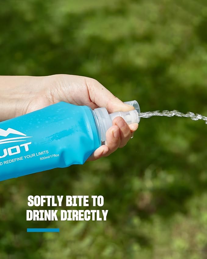 Zelvot Running Vest Soft Flask, BPA-Free 500ml Collapsible Water Bottle - Image 3