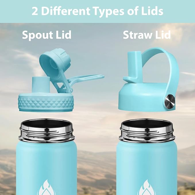 SENDESTAR Stainless Steel Wide Mouth Water Bottle 32oz Double Wall Vacuum - Image 2