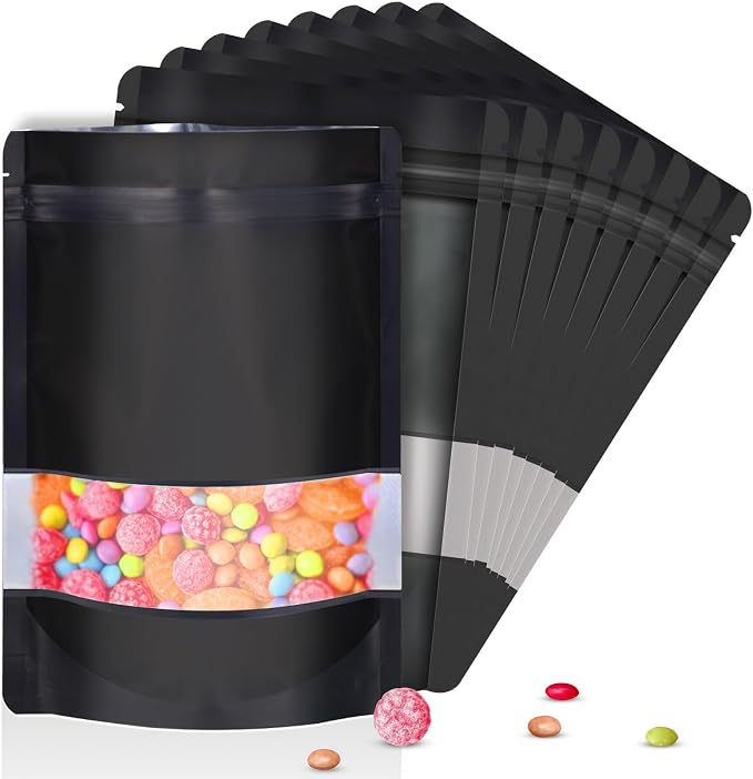 5.9"x8.6" 120pcs Mylar Bags for Food Storage, Smell Proof Bag by ODDIER