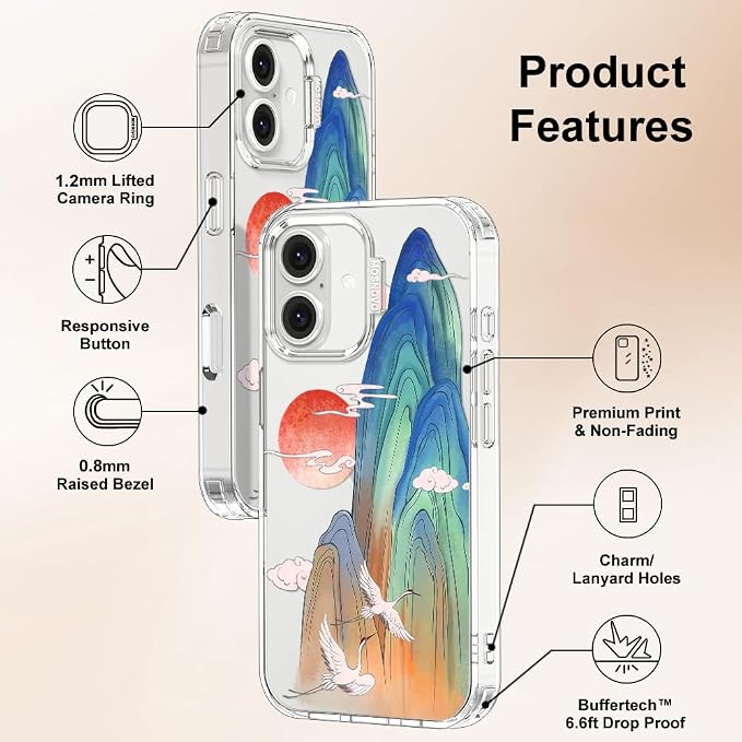 MOSNOVO for iPhone 16 Plus Case, Shockproof Military-Grade Protection 6.6ft - Image 6