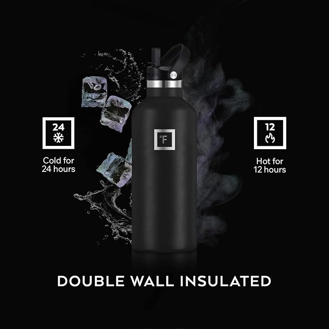 IRON °FLASK Camping & Hiking Hydration Flask - 24 oz Dark Rainbow - Image 4