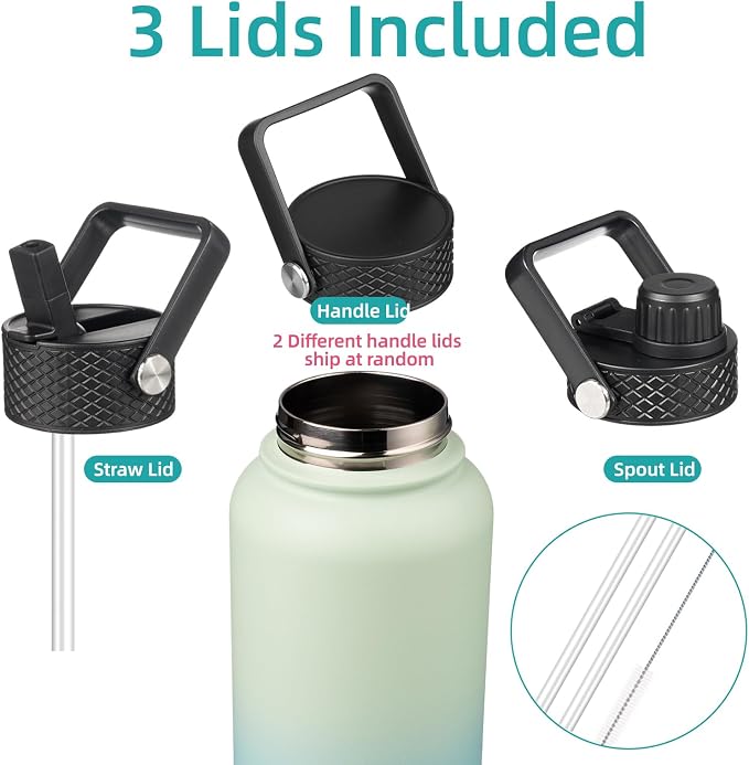 Konokyo 40oz Insulated Water Bottle Stainless Steel Sport Bottles - Image 3