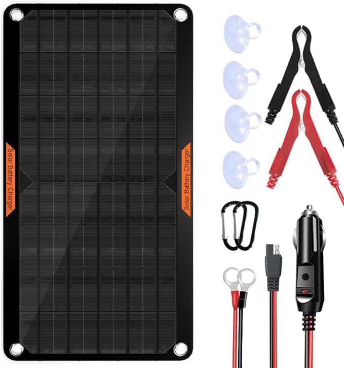 OYMSAE12V Solar Battery Charger ，10W Waterproof Solar Battery Maintainer by OYMSAE