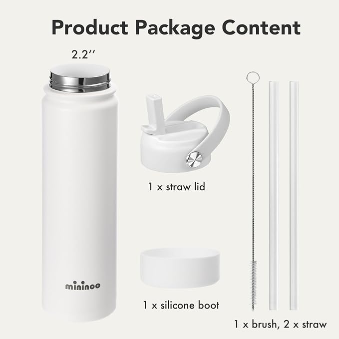 mininoo Insulated Stainless Steel Water Bottle - Image 4
