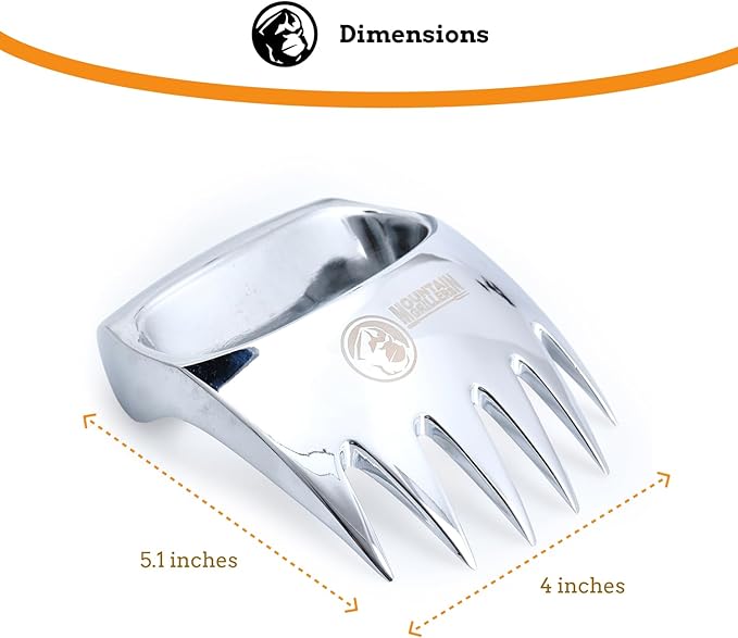Meat Claws Meat Shredder for BBQ - Perfectly Shredded Meat, These Are The Meat Claws You Need - Best Pulled Pork Shredder Claw x 2 For Barbecue, Smoker, Grill (Solid Metal)