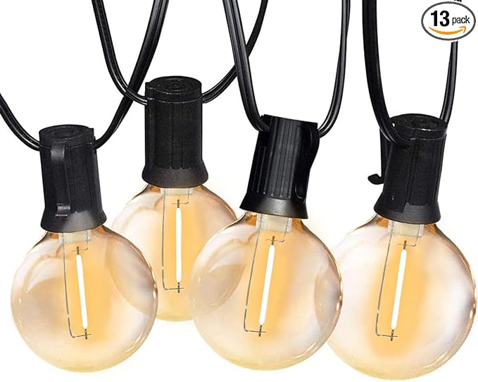 SUNTHIN Globe Outdoor String Lights, 27FT Patio Lights by SUNTHIN