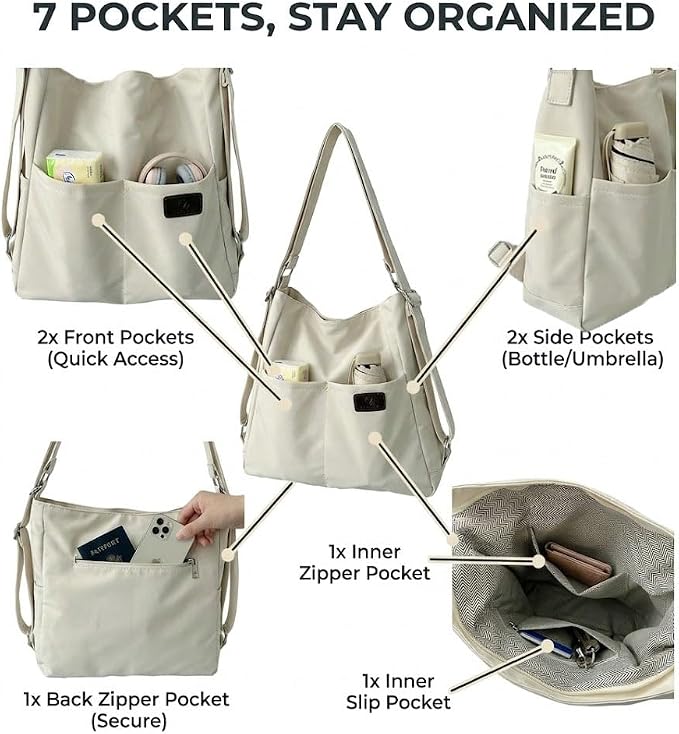 Women's Convertible Backpack Purse - Image 6