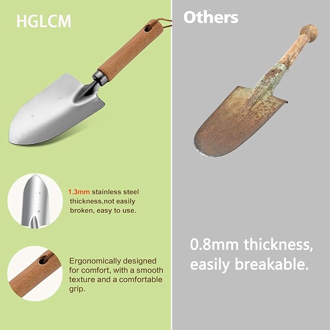 Gardening Tools Set of 9 - Complete Heavy Duty Garden Tools Set with Fashion Handbag - Durable Gardening Supplies Kit Ideal Gifts for Women