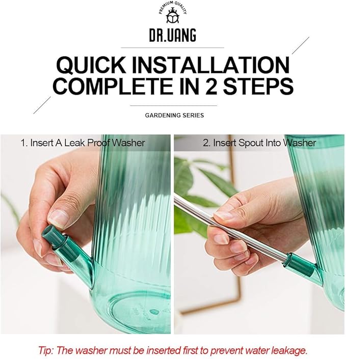 Small Watering Can Indoor Plants with Long Spout (1L, Blue)