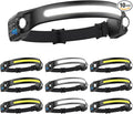 Headlamp Rechargeable 10Pack, 230° Wide Beam Head Lamp by ZIOEYIUE