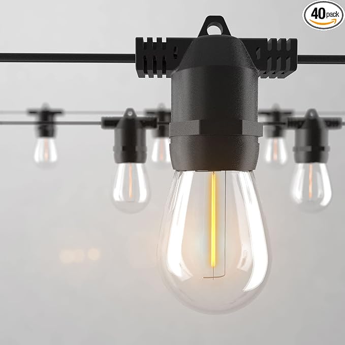 108FT LED Outdoor String Light Waterproof Terrace Light, S14 Shatterproof by ALITADE