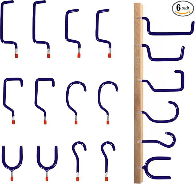 Garage Hooks Heavy Duty, Wall Mounted Steel Tool Hangers by LianRippleLian