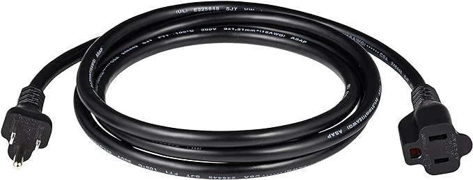 Amazon Basics Extension Cord, 3 Prong Outlet Extender, Indoor Power Cord - Image 2
