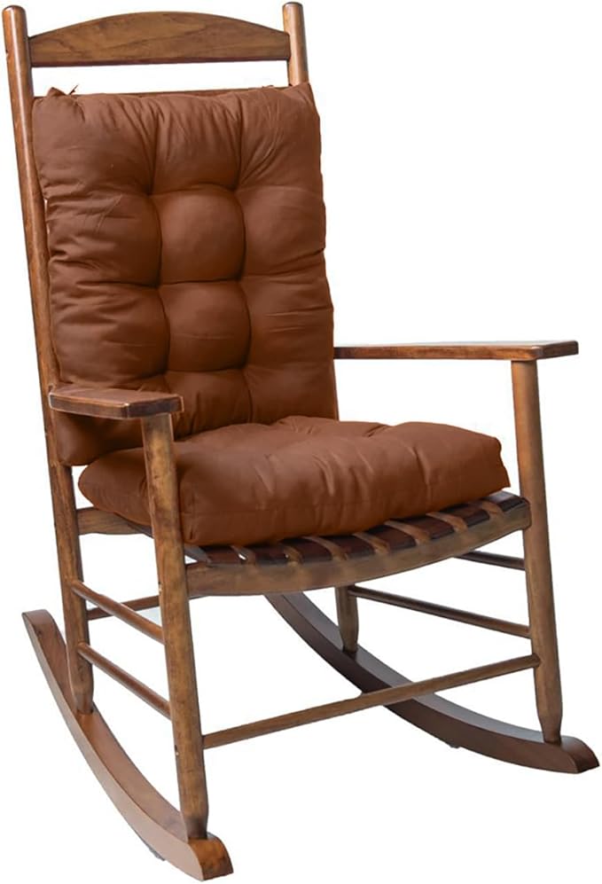 Indoor Outdoor Dining Chair Cushions, Pack of 1 Tufted Chair Cushions with Ties for Patio Furniture, Brown