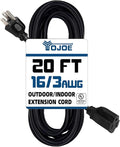 YOJOE Indoor Outdoor Extension Cord, 3 Prong 13A Weatherproof Power Cord by YOJOE