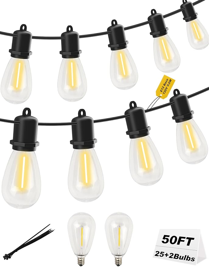 50FT LED Outdoor String Lights by Unknown
