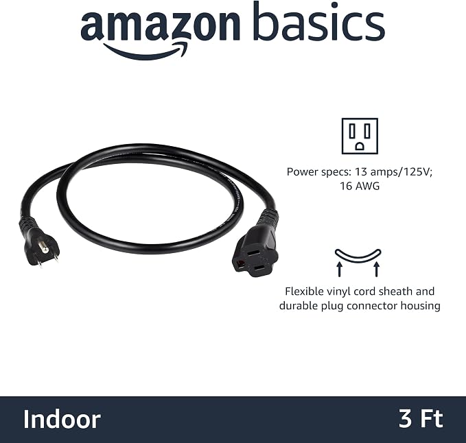 Amazon Basics 3-Prong Extension Cord - Image 2
