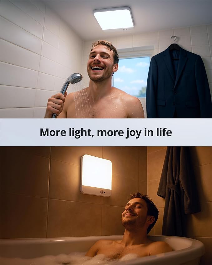 Combuh 2 Pack Square Rechargeable Ceiling Lights - Image 4