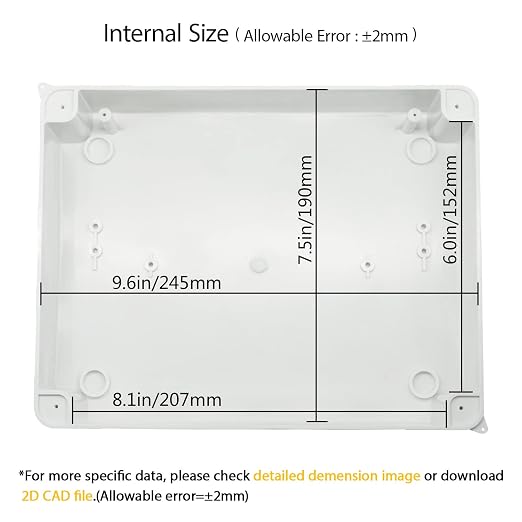 LeMotech Junction Box, Electrical Box IP65 Water Resistant Dustproof ABS - Image 3