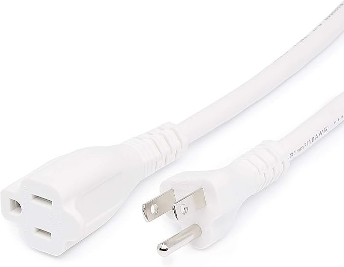 Amazon Basics Extension Cord, 3 Ft, 3-Prong Outlet Extender, Indoor Use - Image 3