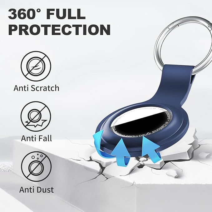 Linsaner Case for AirTag 2nd Gen & 1st Gen, Silicone Holder Keychain Key Ring - Image 2