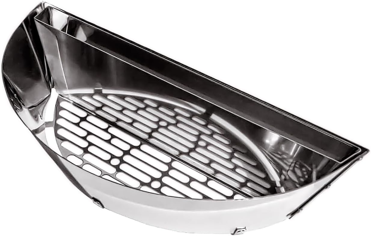 SnS Grills Patented Slow ‘N Sear® Deluxe Insert - Stainless Steel Charcoal Basket with Removeable Water Reservoir for Low ‘N Slow Smoking & Charcoal Grilling on Weber & Other Kettle Grills - 22 in