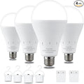 DEBAOBULB 4 Pack Rechargeable Emergency Light Bulbs, Battery Powered LED Light by DEBAOBULB
