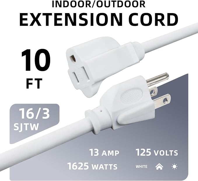EP 2 Pack 10 Ft Outdoor Extension Cord - Image 2
